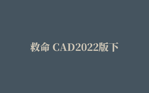 救命 CAD2022版下载安装出现问题     求告知解决办法？