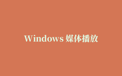 Windows 媒体播放器插件