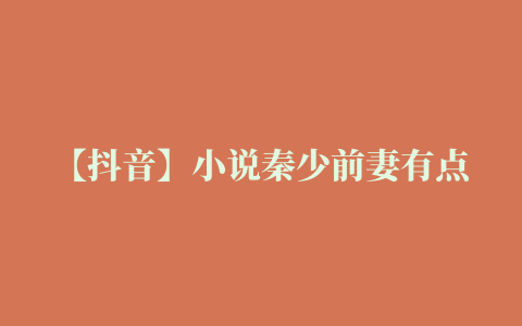 【抖音】小说秦少前妻有点狂无广告阅读