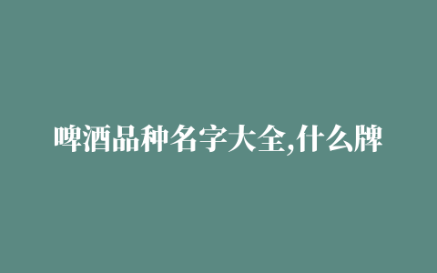 啤酒品种名字大全,什么牌子的啤酒最好喝又实惠