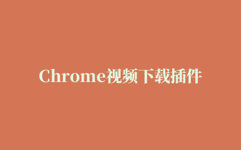 Chrome视频下载插件：Video download helper