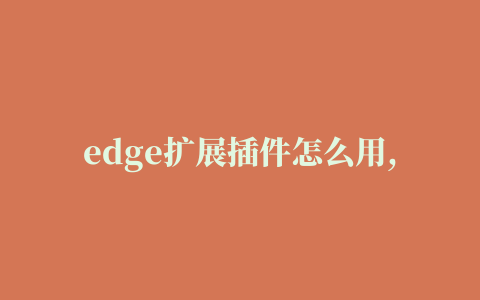 edge扩展插件怎么用,磁力链接