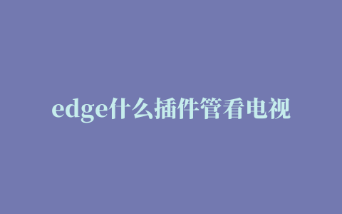 edge什么插件管看电视,磁力链接