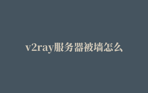 v2ray服务器被墙怎么办,磁力链接