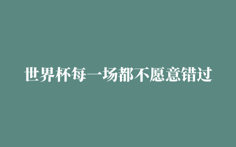 世界杯每一场都不愿意错过，一加手机6让你看球更轻松