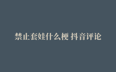 禁止套娃什么梗 抖音评论禁止套娃什么意思