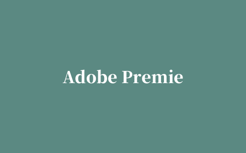 Adobe Premiere(英汉切换工具)