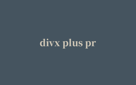 divx plus pro for win(divx解码器)