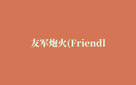 友军炮火(Friendly Fire!)