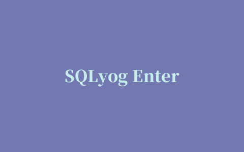 SQLyog Enterprise 64位