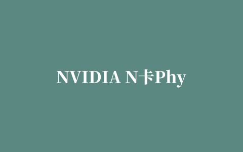 NVIDIA N卡PhysX物理加速驱动