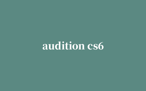 audition cs6 汉化补丁