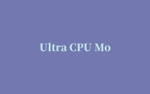 Ultra CPU Monitor