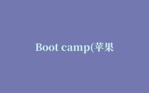 Boot camp(苹果windows驱动)