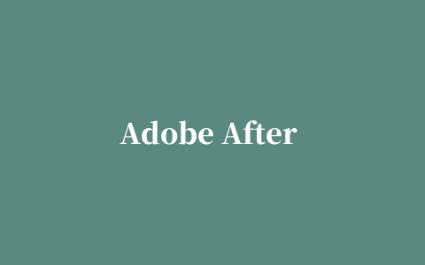 Adobe After Effects CS3 Professional