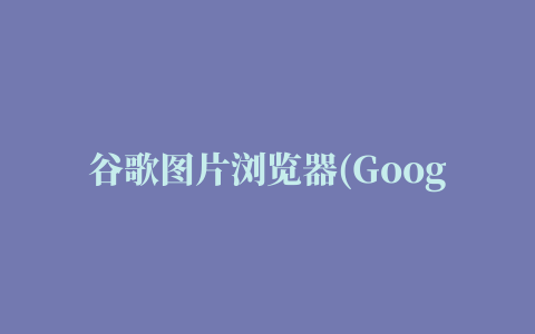 谷歌图片浏览器(Google Picasa)