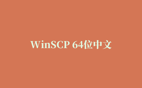 WinSCP 64位中文版