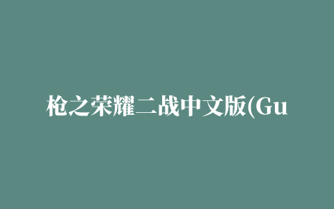 枪之荣耀二战中文版(GunsNGlory WW2)