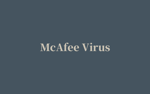 McAfee VirusScan简体中文个人版