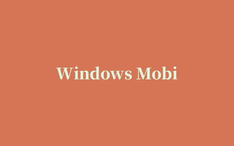 Windows Mobile设备中心