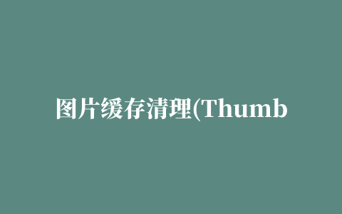 图片缓存清理(Thumbs Remover)