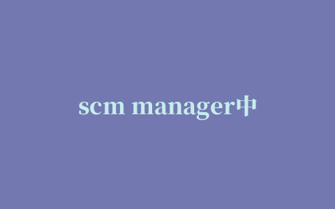 scm manager中文版