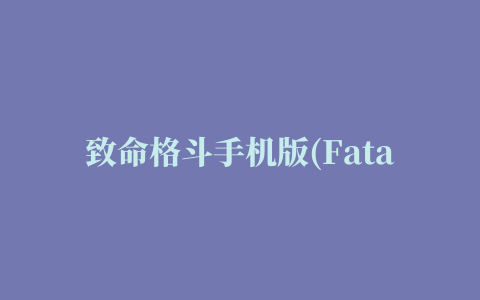 致命格斗手机版(Fatal Fight)