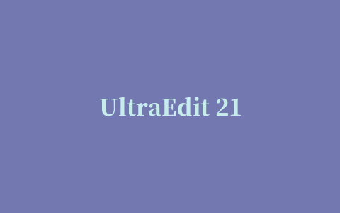 UltraEdit 21 修改补丁