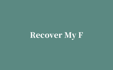 Recover My Files(删除文件恢复工具)