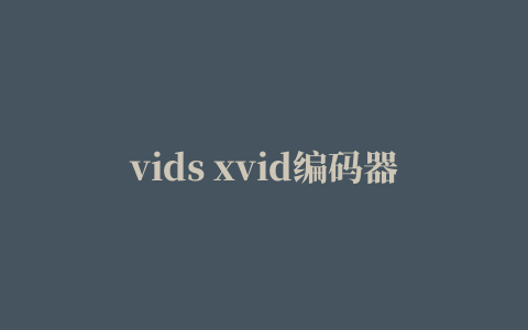 vids xvid编码器