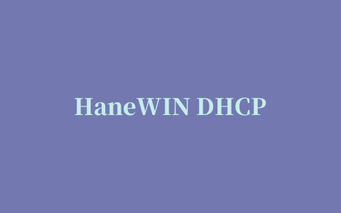 HaneWIN DHCP Server(pxe服务器软件)