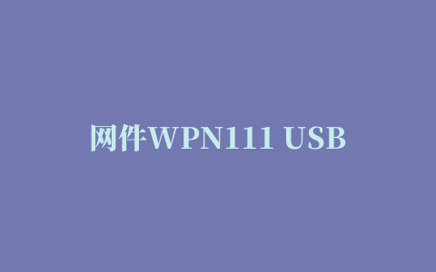 网件WPN111 USB无线网卡驱动