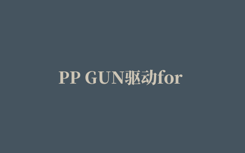 PP GUN驱动for XP