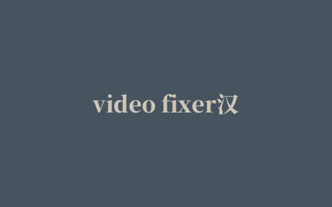 video fixer汉化版