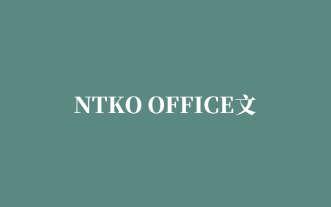 NTKO OFFICE文档控件