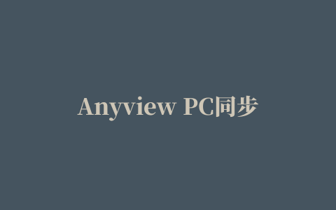 Anyview PC同步客户端